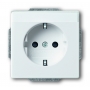 Busch-Jäger SCHUKO® socket insert, with labeling field studiowhite 2011-0-3727