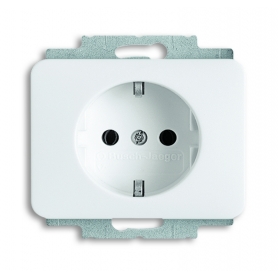 Busch-Jäger SCHUKO® socket insert studio white high gloss 2011-0-3124