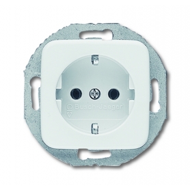 Busch-Jäger SCHUKO® socket insert, with round support ring alpinwhite 2011-0-2183
