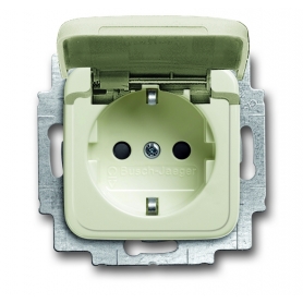 Busch-Jäger SCHUKO® umetak utičnice, s interno povećanom zaštitom od kontakta bijela 2013-0-5306