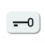Symbole de bouton Busch-Jäger, "clé" blanc alpin 1433-0-0044