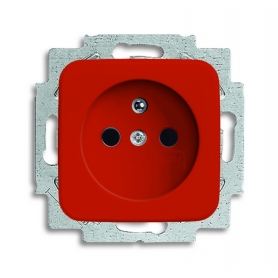 Busch-Jäger socket insert, with grounding pin red 2017-0-0812