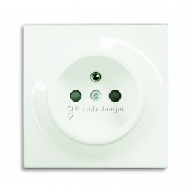 Busch-Jäger socket insert, with grounding pin alpinwhite 2017-0-0836