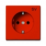 Busch-Jäger SCHUKO® socket insert, with imprint orange (ZSW) RAL 2004 2011-0-3723