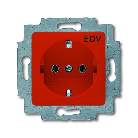 Busch-Jäger SCHUKO® socket insert, with print EDW red 2011-0-2167