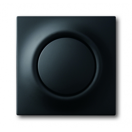 Busch-Jäger központi lemez, gomb és fényes lámpa fekete matt 1753-0-0153