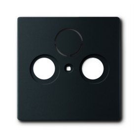 Busch-Jäger centrálny disk, ako krytie pre komerčné antény zásuvky čierne matt 1724-0-4298