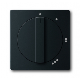 Busch-Jäger central disc, with rotary handle, with imprint black matt 1710-0-3913