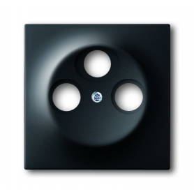 Busch-Jäger centrálny disk, ako krytie pre komerčné antény zásuvky čierne matt 1753-0-0139
