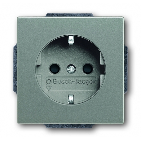 Busch-Jäger SCHUKO® socket insert, with plug connection greymetallic 2011-0-3875
