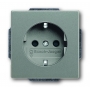Insert de douille Busch-Jäger SCHUKO®, avec protection interne accrue contre les contacts, gris métallique 2013-0-5297