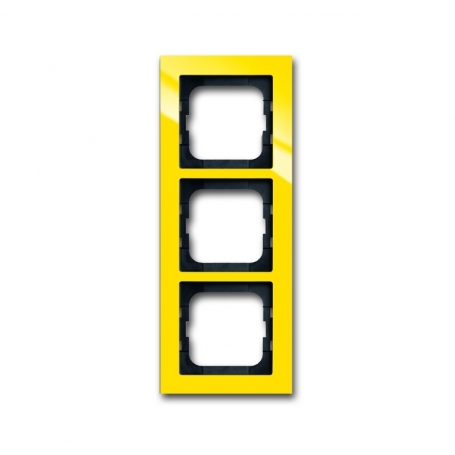 Busch-Jäger marco de cubierta, 3 veces marco amarillo 1754-0-4336