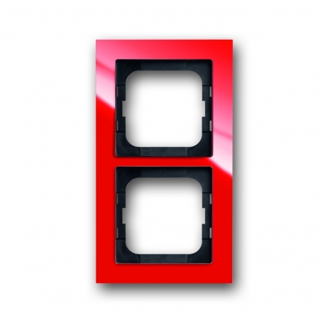 Busch-Jäger marco de cubierta, 2x marco rojo 1754-0-4341