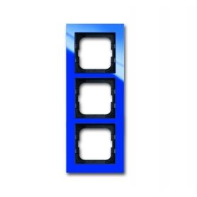 Busch-Jäger marco de cubierta, 3x marco azul 1754-0-4345
