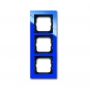 Busch-Jäger marco de cubierta, 3x marco azul 1754-0-4345