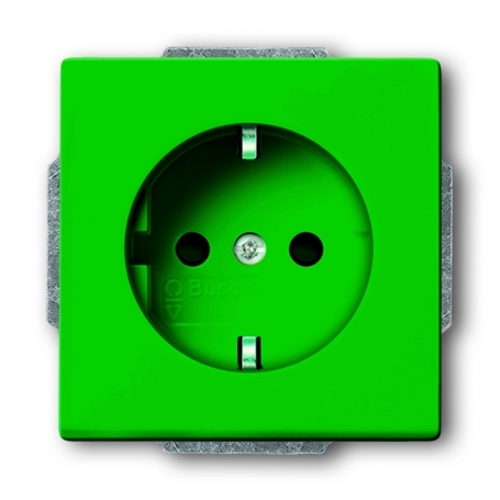 Busch-Jäger SCHUKO® vložka s integrovanou kontaktnou ochranou zelená 2013-0-5323