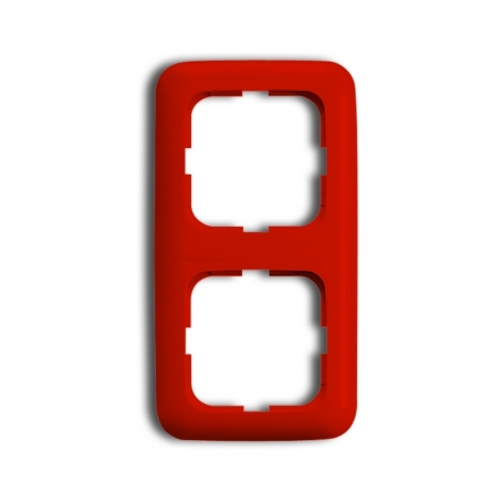 Busch-Jäger marco de cubierta, 2x marco rojo 1725-0-1082