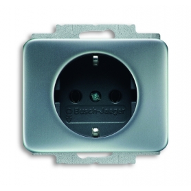 Busch-Jäger SCHUKO® socket insert, with int. erh. touch protection titan 2013-0-5253