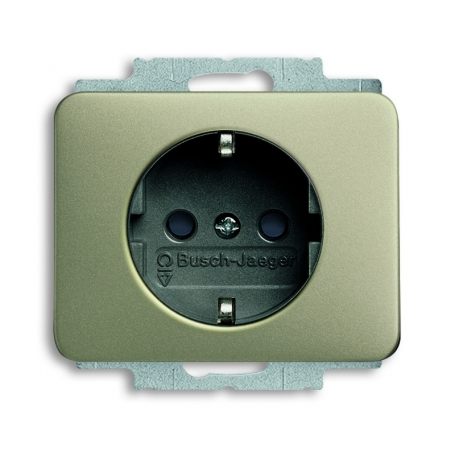 Busch-Jäger SCHUKO® socket insert, with int. erh. touch protection palladium 2013-0-5252