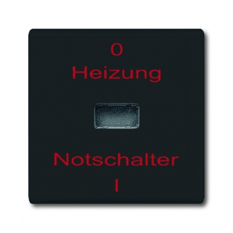 Busch-Jäger rocker, painettu "Heizen-Not Schalter" anthracite 1731-0-1684