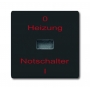 Busch-Jäger rocker, with print "Heizen-Not Schalter" anthracite 1731-0-1684