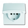 Busch-Jäger SCHUKO® socket insert, with hinged cover white 2064-0-0287
