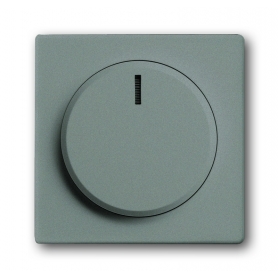 Disco central Busch-Jäger, con botón giratorio, f. madre y lámpara de glimm grismetallic 6599-0-2980