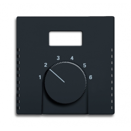 Busch-Jäger central disc, black matt for room temperature controller 1710-0-3906