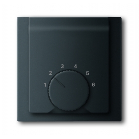 Busch-Jäger központi lemez, fekete matt szobahőmérséklet-vezérlő 1710-0-3917