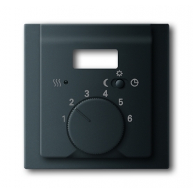 Plaque de recouvrement Busch-Jäger, pour thermostat d'ambiance noir mat 1710-0-3918