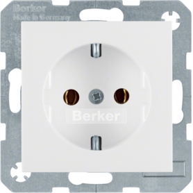 Berker 47431909 S1/B.x Schuko socket polarwhite mat
