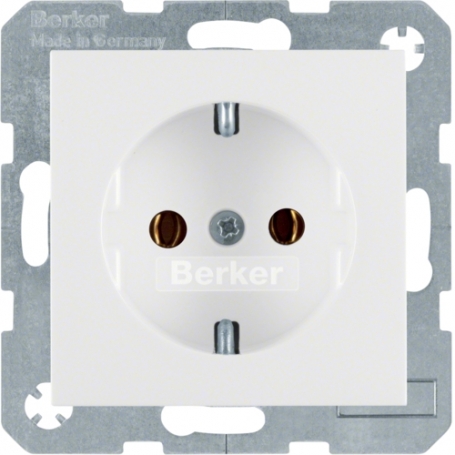 Berker 47431909 S1/B.x Schuko socket polarwhite matt