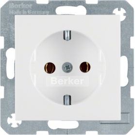 Berker 41431909 S1/B.x Ško priključek z žarom Polar-bela mat
