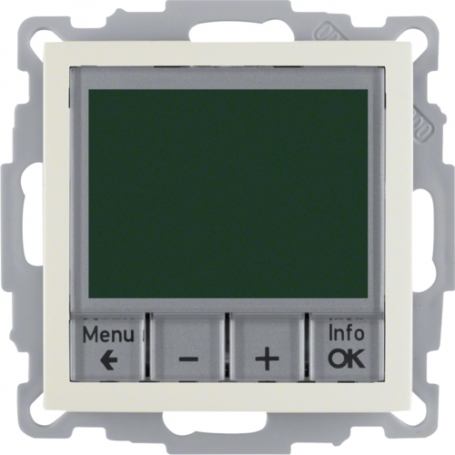 Berker 20448982 S1 Temperature controller with central piece, 230V, cream white glossy