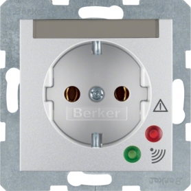 Berker 41081404 S1/B.1/B.3 Schuko socket with overvoltage protection alu