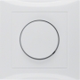 Berker 11308989 S1 okrogla soba pokritost s okvirom polarno bela sijoča