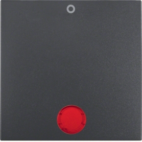 Berker 16241606 S1/B.x rocker with red lens, anthracite matt