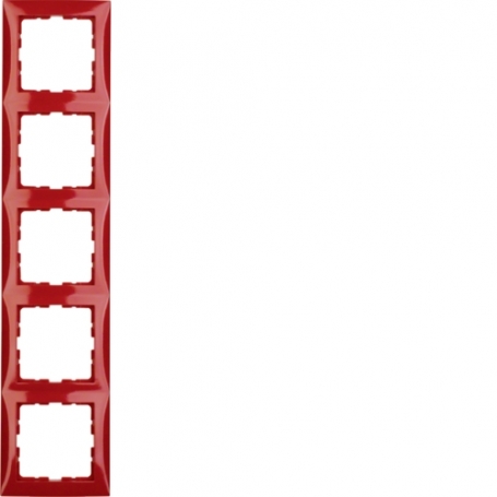 Berker 10158962 S1 Rahmen 5fach rot