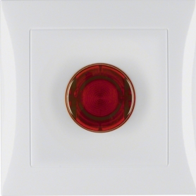 Berker 51018989 S1 Stiegenhaus-Taster vörös gomb (o.lamp) polarwhite glossy