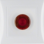 Berker 51018989 S1 Stiegenhaus-Taster mit rotem Knopf (o.Lampe) polarweiß glänzend