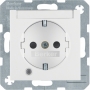Berker 41101909 S1/B.x Schuko socket with control LED and label field, polar white matt