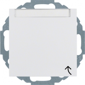 Berker 47468989 S1/B.x Schuko outlet with children's protection folding lid labeling field polar white glossy