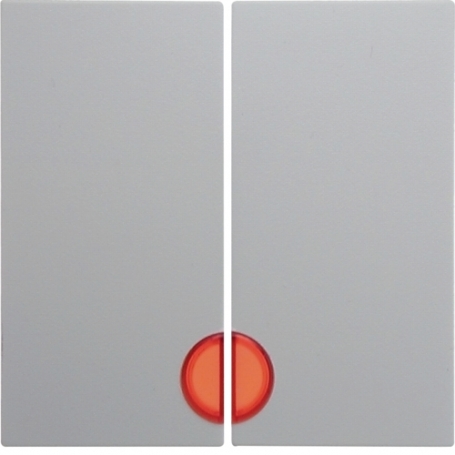 Berker 16278989 S1/B.x Serienwippe mit roten Linsen, polarweiß glänzend