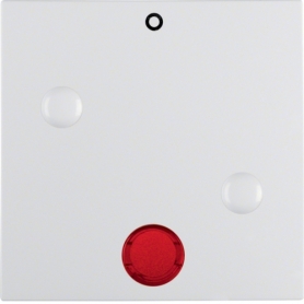 Berker 15771909 S1/B.x rocker screwable with red lens & imprint 0, polar white matt