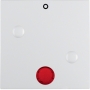 Berker 15771909 S1/B.x Wippe anschraubbar mit roter Linse & Aufdruck 0, polarweiß matt