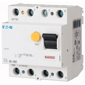 Eaton PFIM-40/4/003-G-MW Circuit breaker 4p 40A 30mA G 235453