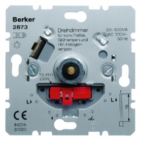 Berker 2873 DREHDIMMER für 20-500VA für R/L- Last