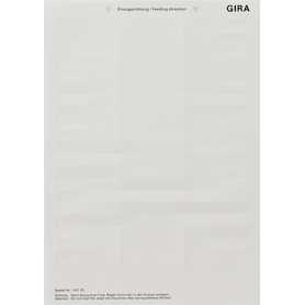 Gira 145100 inscription sheets 62,1 x 12,0 mm Accessories