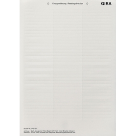 Gira 145700 inscription sheets 62,8 x 6,8 mm accessories