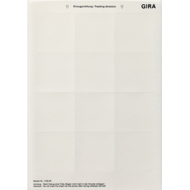 Gira 145800 inscription sheets 62,0 x 62,0 mm Accessories
